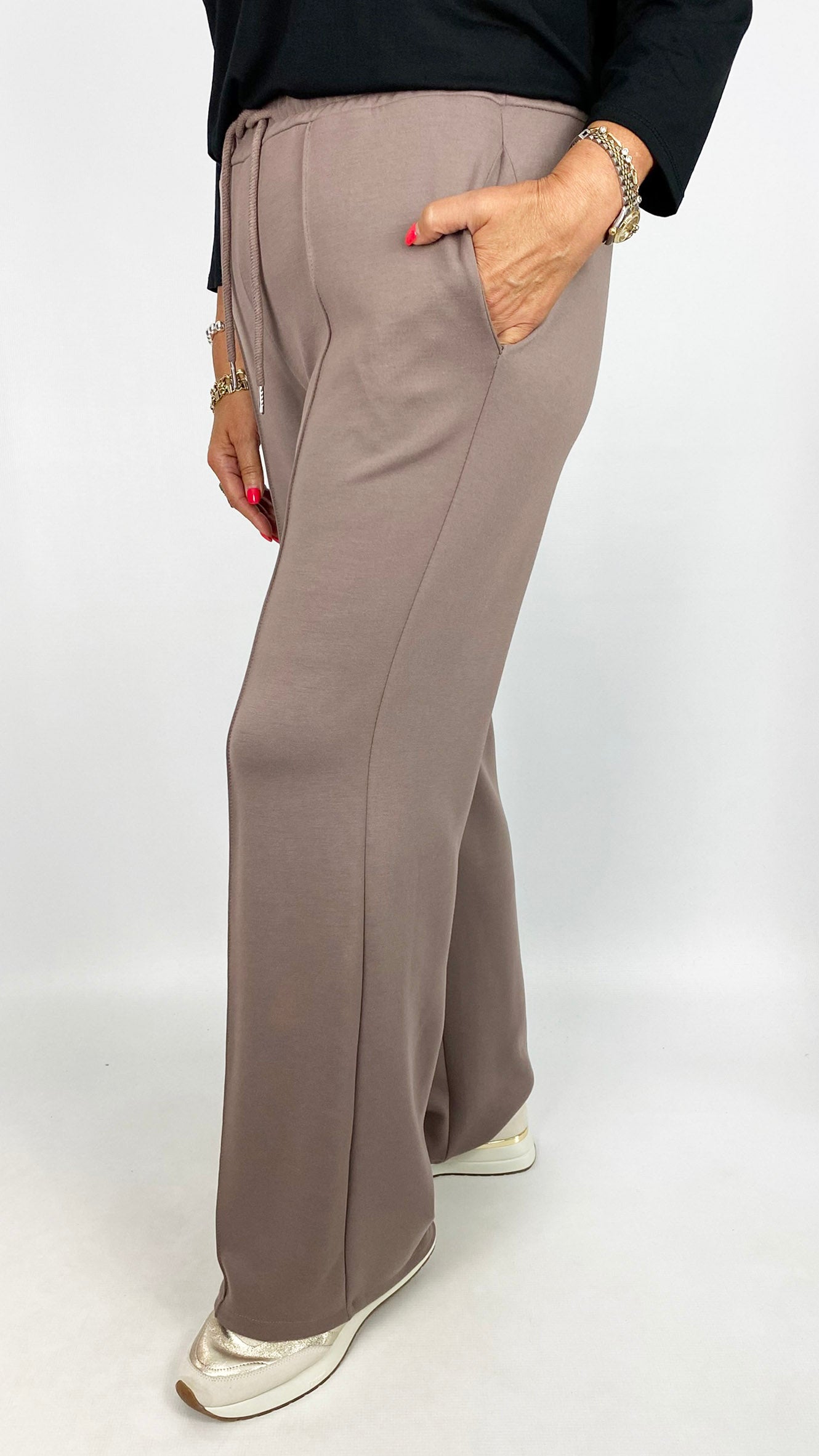 Wide-leg pull-on centre seam jogger pants | 5 colours