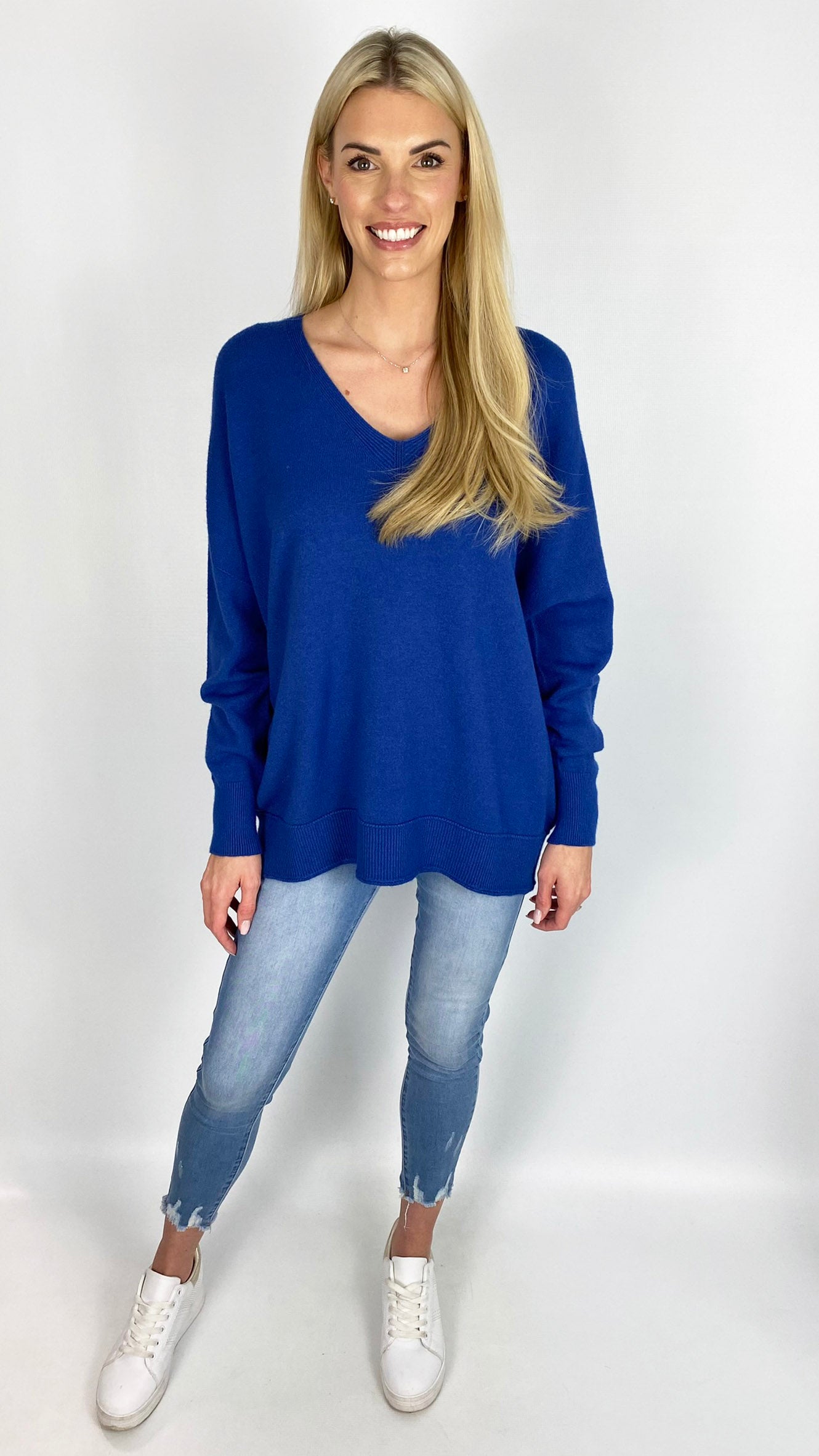 Ribbed edged v-neck jumper (5 Colours) - back in! + new colours