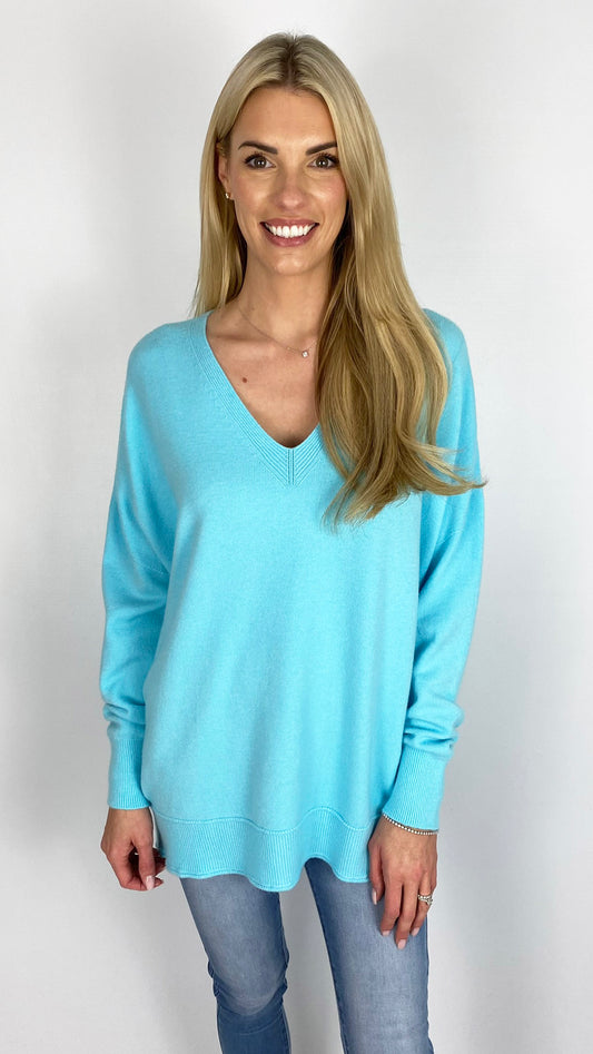 Ribbed edged v-neck jumper (5 Colours) - back in! + new colours