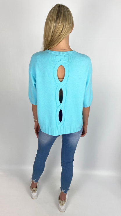 Braided back 3/4 sleeve jumper (5 Colours) - last 1s