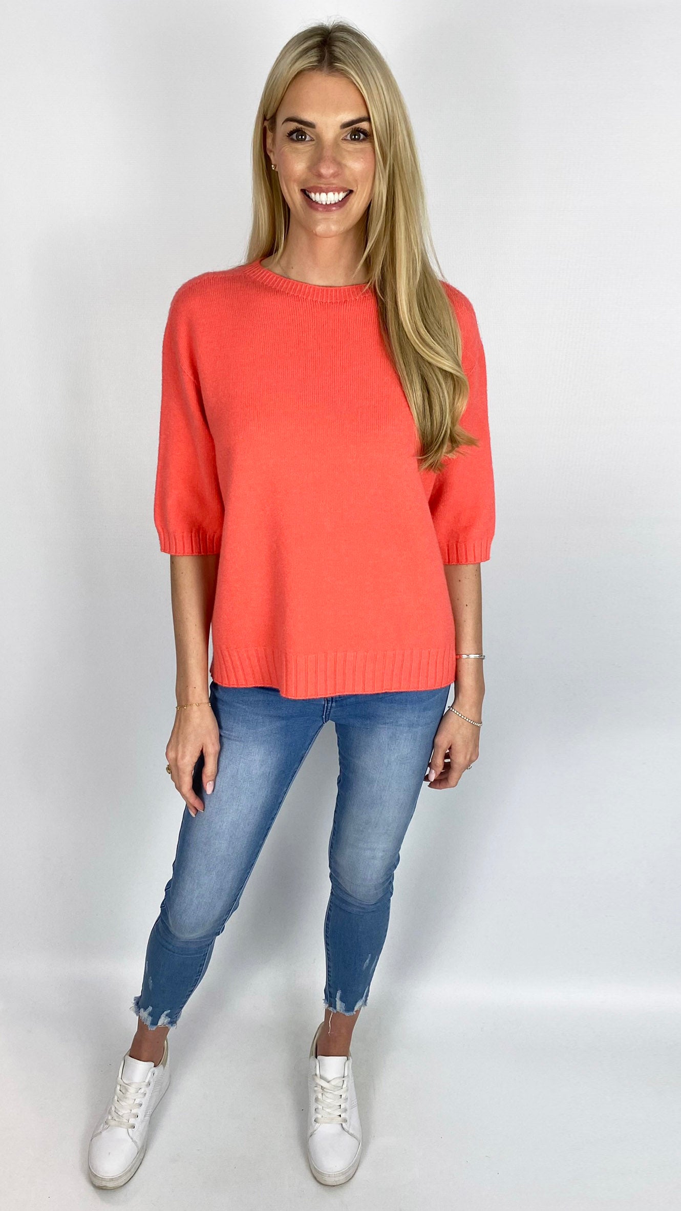 Braided back 3/4 sleeve jumper (5 Colours) - last 1s