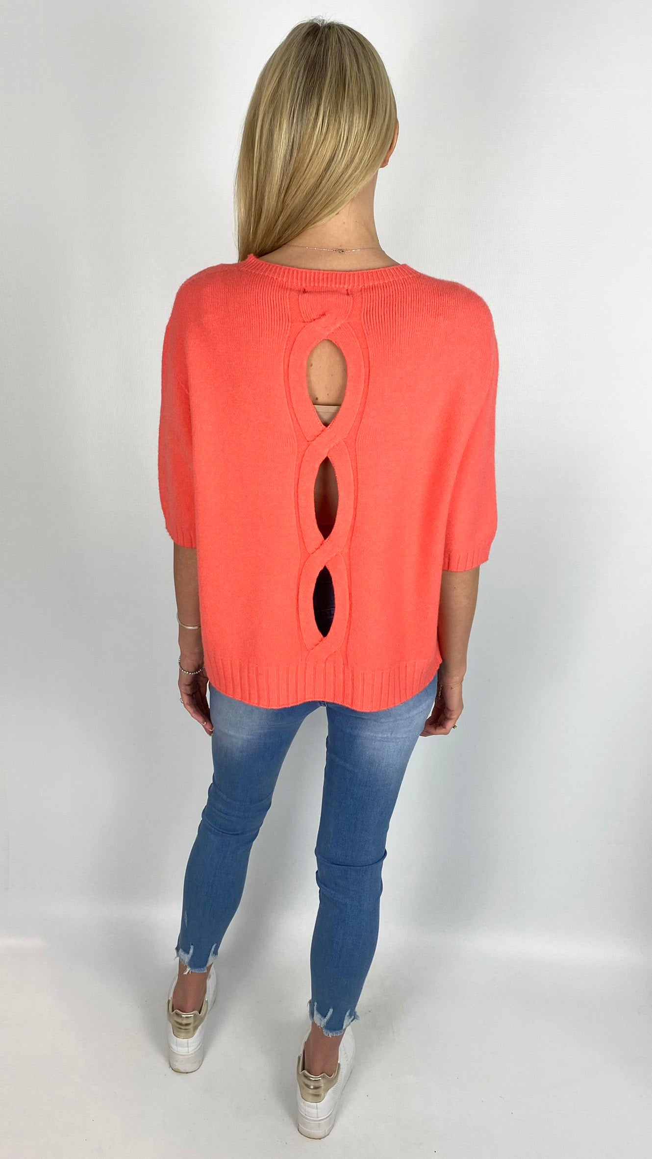 Braided back 3/4 sleeve jumper (5 Colours) - last 1s