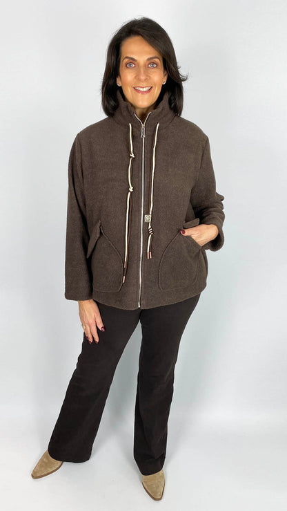 Zip-through funnel neck jacket | 3 Colours