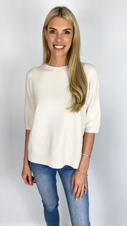 Braided back 3/4 sleeve jumper (5 Colours) - last 1s