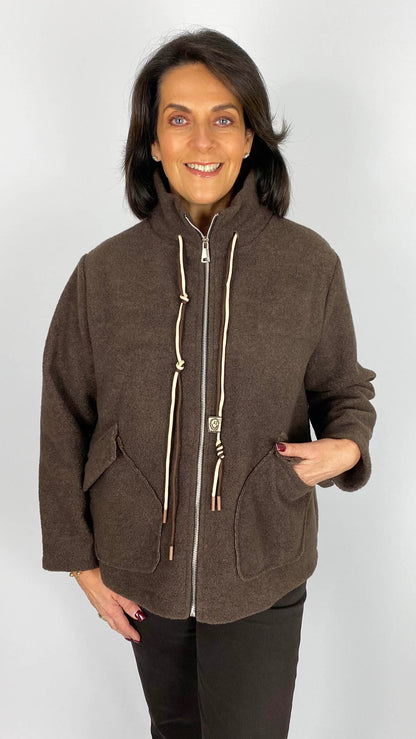 Zip-through funnel neck jacket | 3 Colours