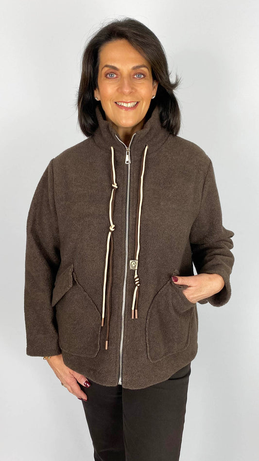 Zip-through funnel neck jacket | 3 Colours