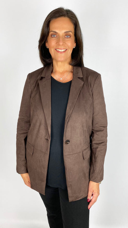 Suedette blazer | 2 Colours | last 1s