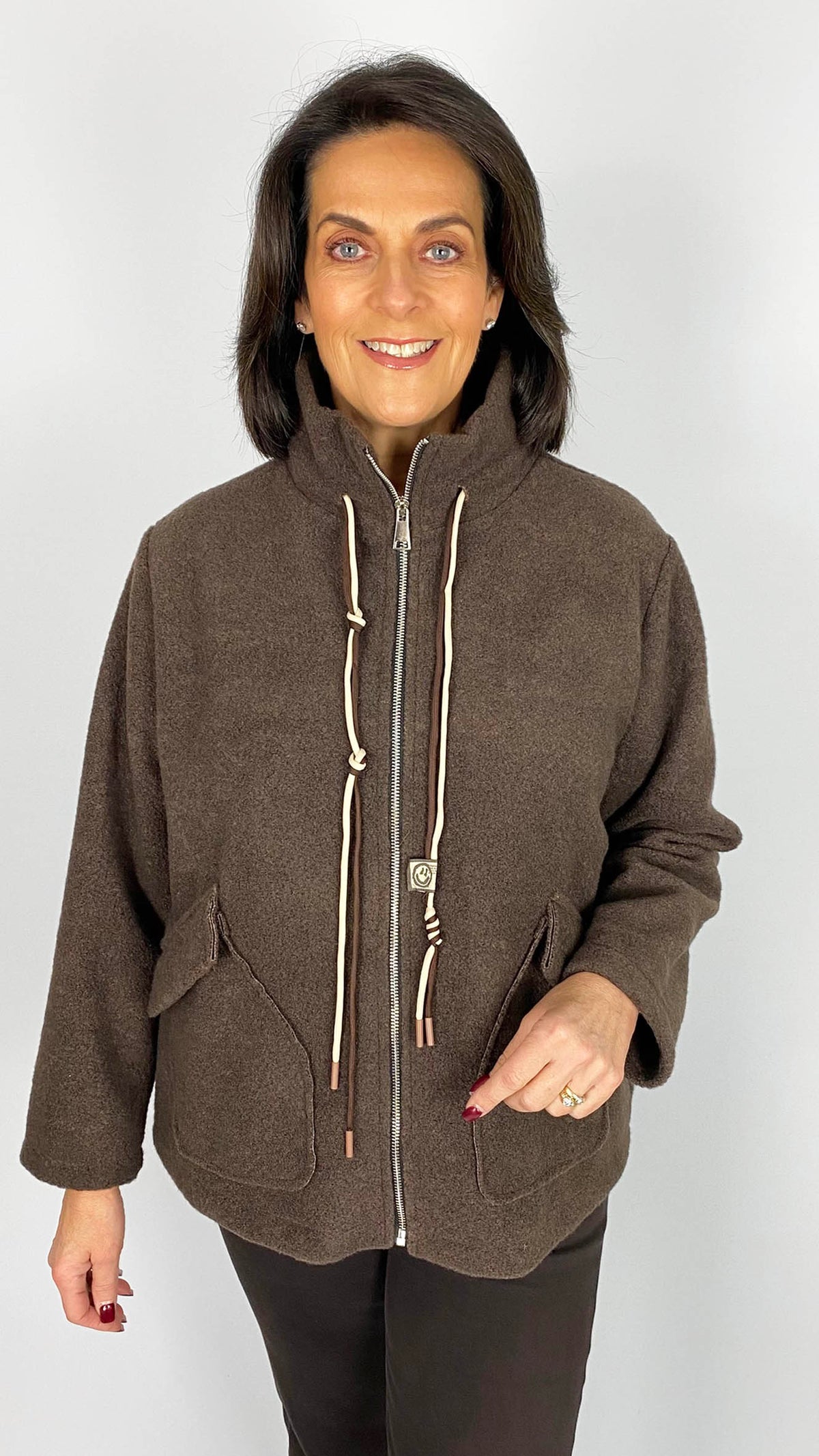 Zip-through funnel neck jacket | 3 Colours