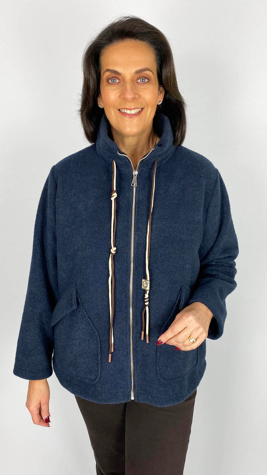 Zip-through funnel neck jacket | 3 Colours