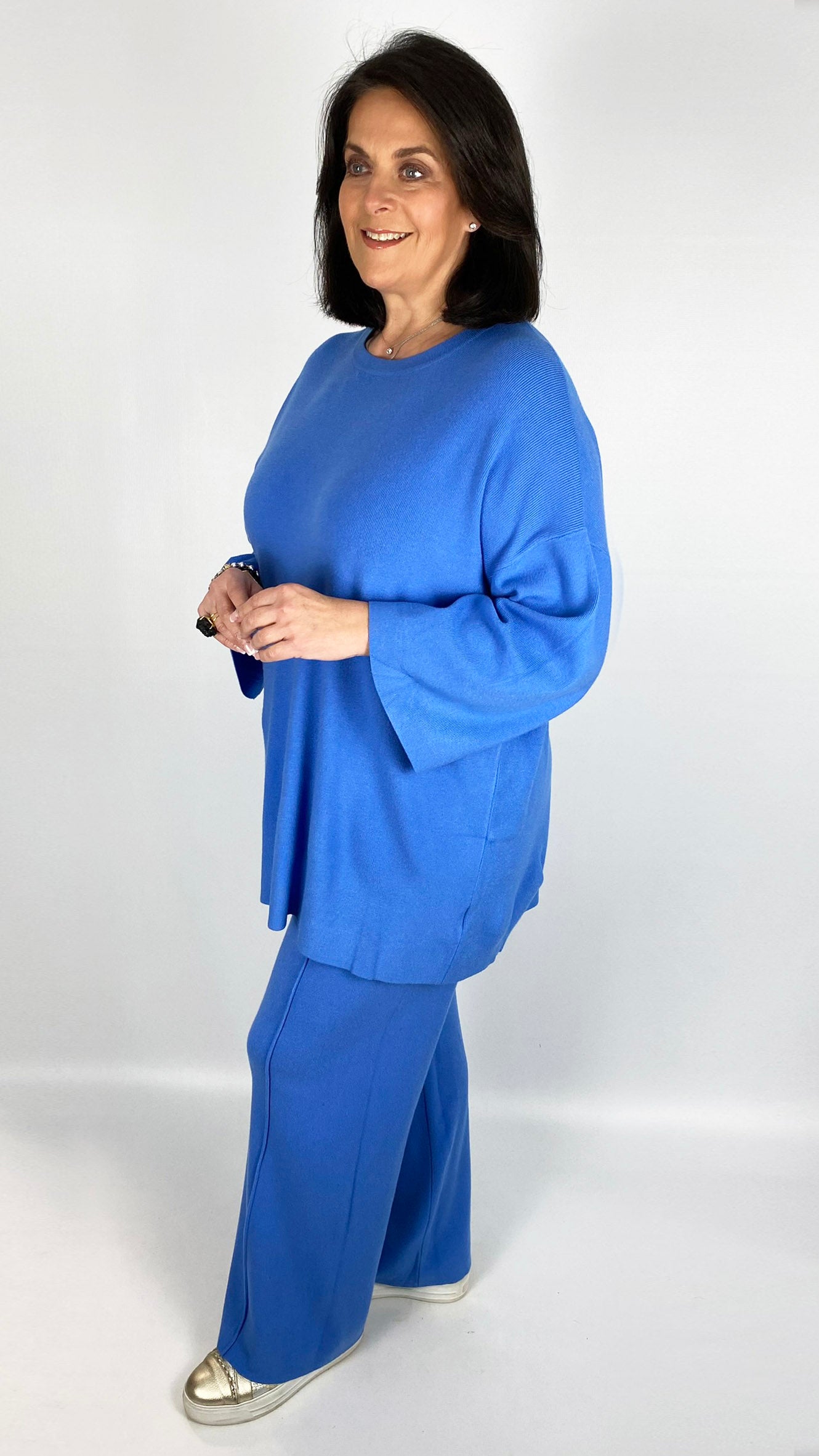 Bell sleeve jumper & wide-leg trouser set (3 Colours) - last 1