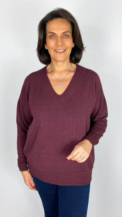 My classic ribbed edged v-neck jumper | 5 Colours