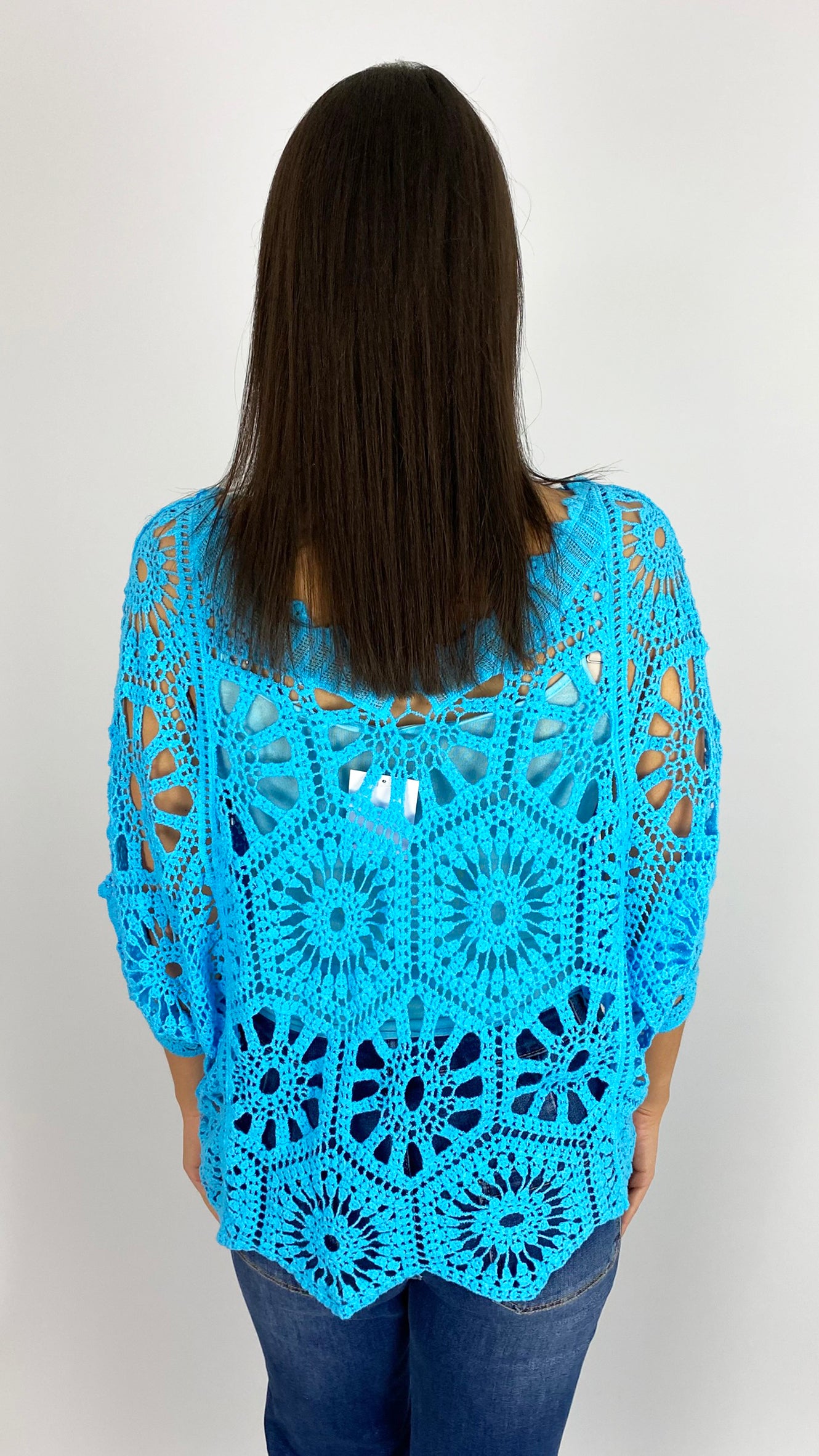 Crochet v front & back top w/ cami | 4 Colours