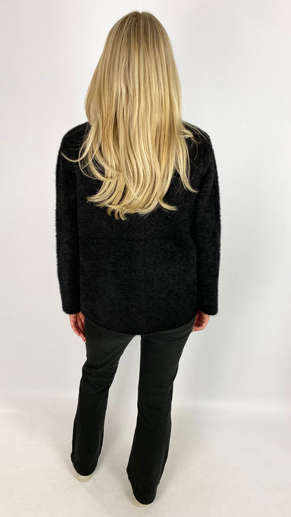 Embellished brushed knit jacket | 2 colours
