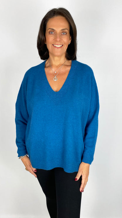 My split side & ribbed v-neck jumper | 5 Colours