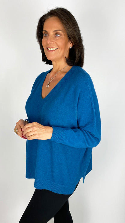My split side & ribbed v-neck jumper | 5 Colours