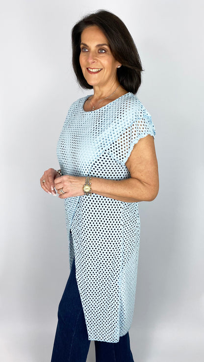 Laser-cut stretchy crossover top | 6 Colours