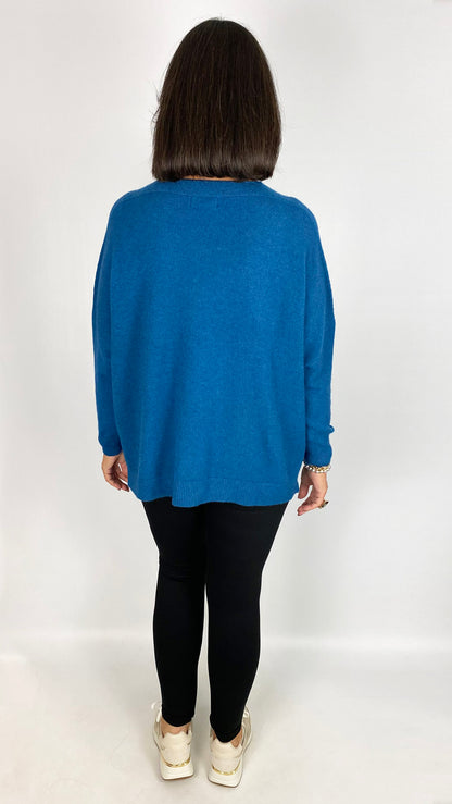 My split side & ribbed v-neck jumper | 5 Colours