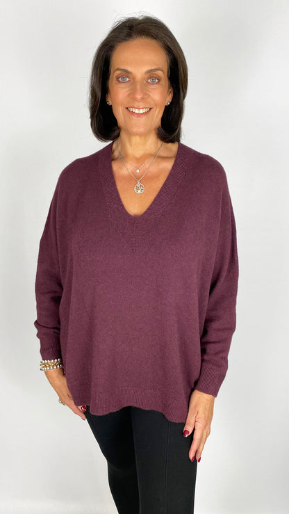 My split side & ribbed v-neck jumper | 5 Colours