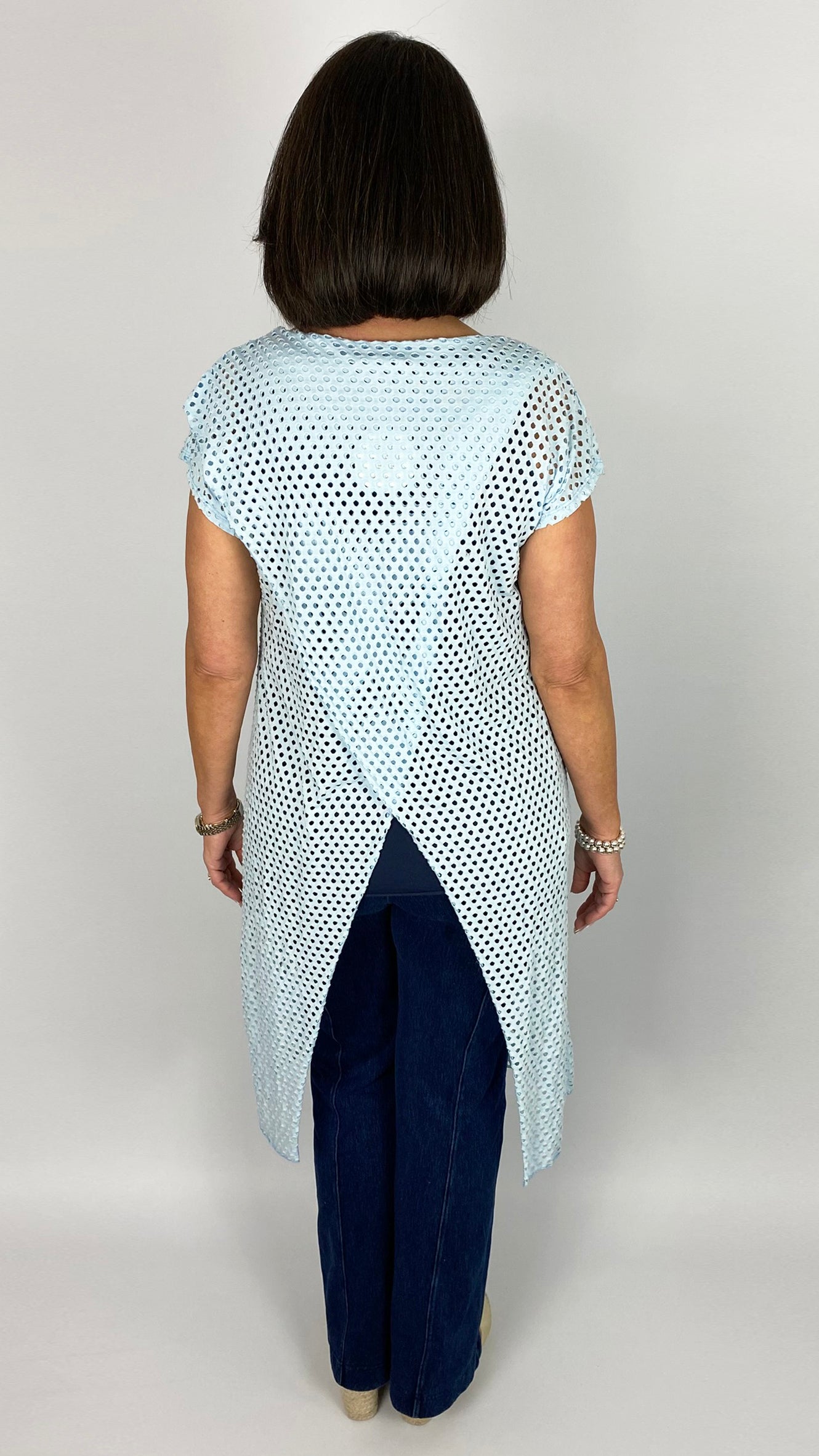 Laser-cut stretchy crossover top | 6 Colours