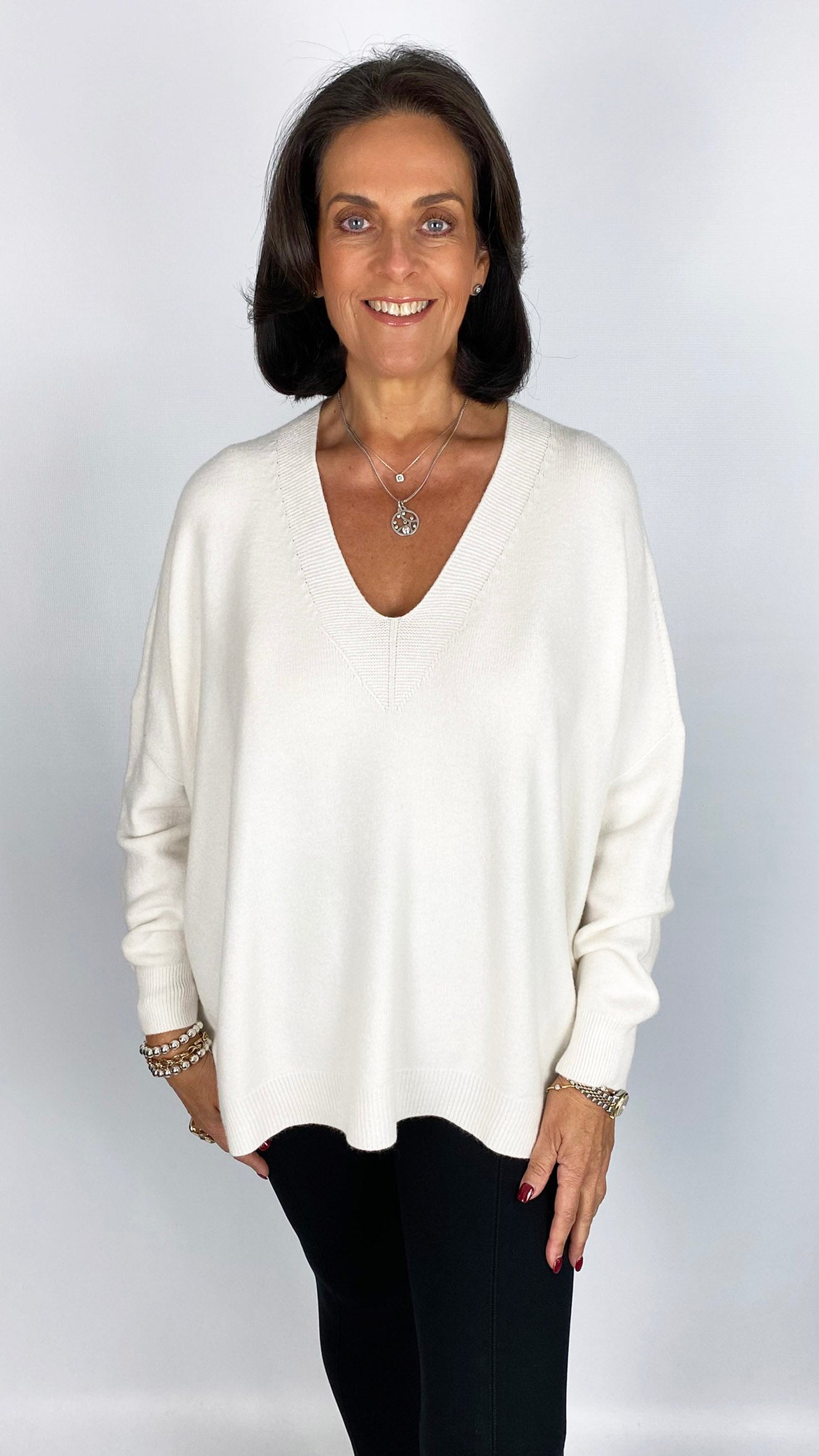 My split side & ribbed v-neck jumper | 5 Colours