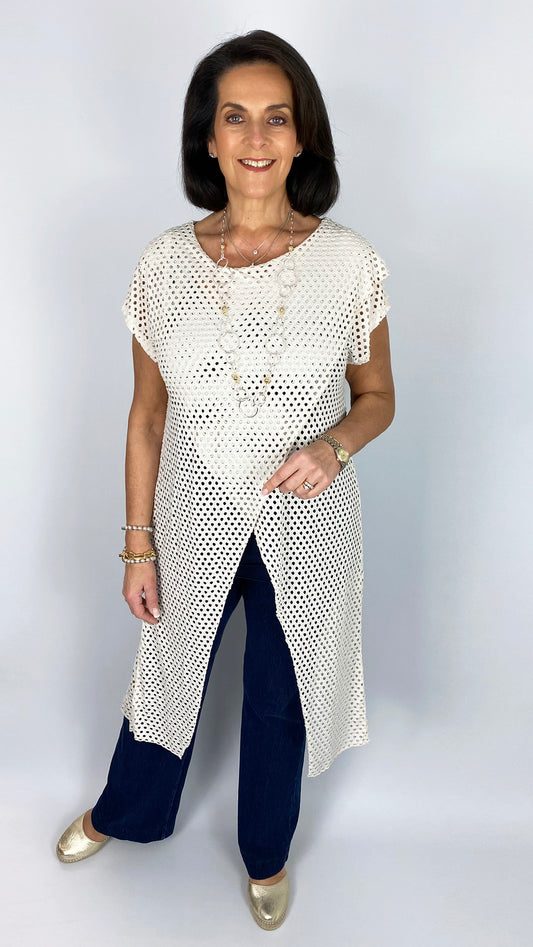 Laser-cut stretchy crossover top | 6 Colours