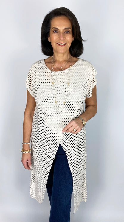 Laser-cut stretchy crossover top | 6 Colours