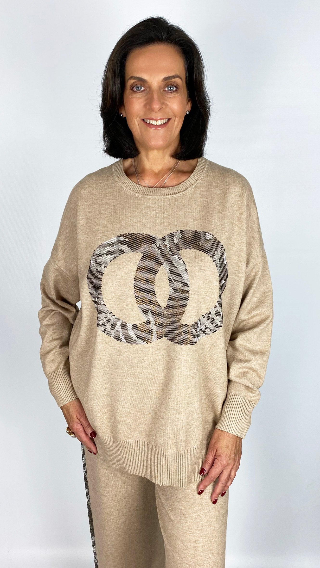 Animal stud circle knitted jumper | 3 Colours | by Malissa J