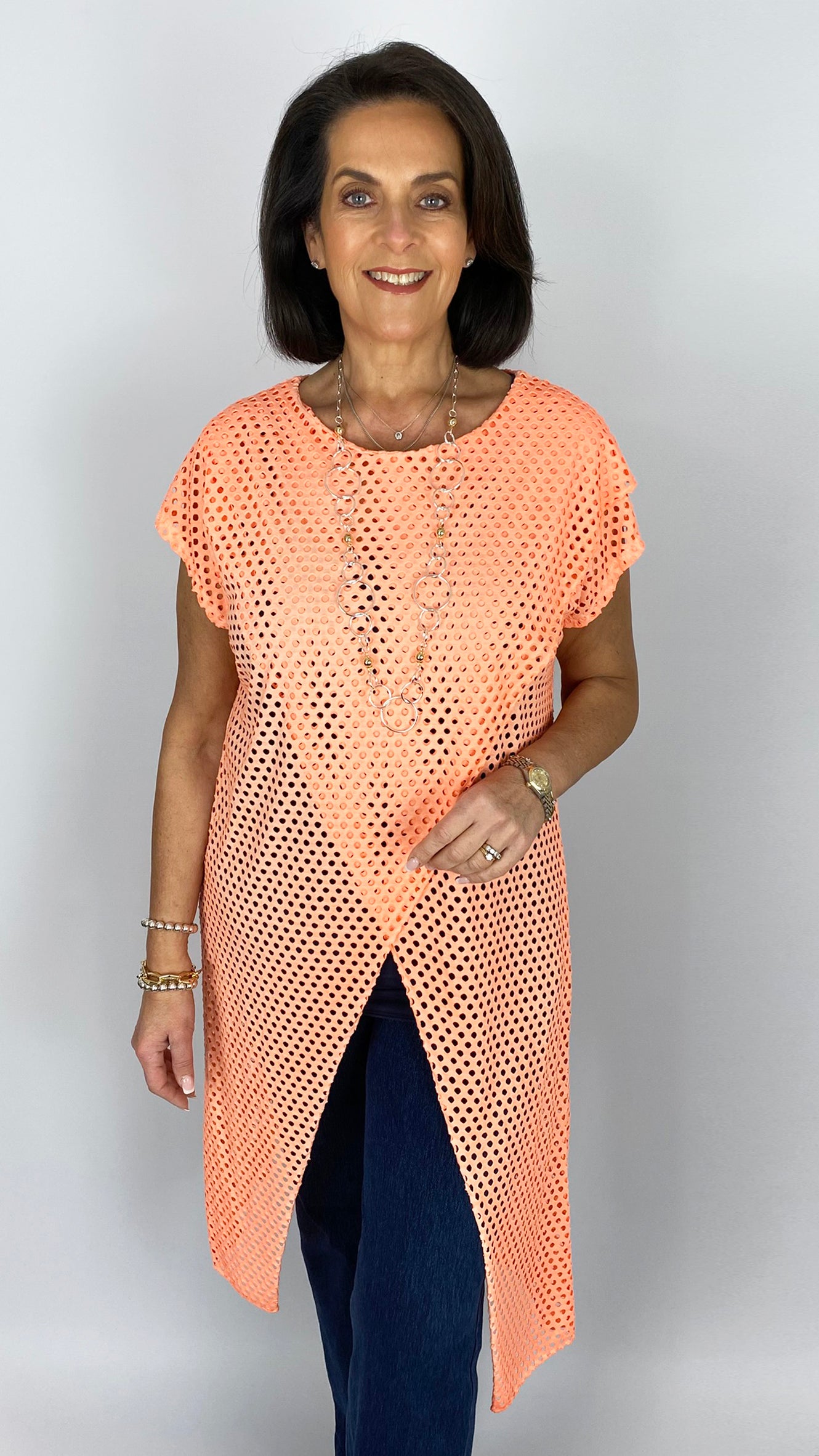Laser-cut stretchy crossover top | 6 Colours