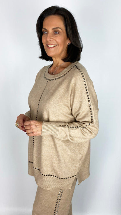 Studded round neck jumper | 2 Colours | by Malissa J | last 1s