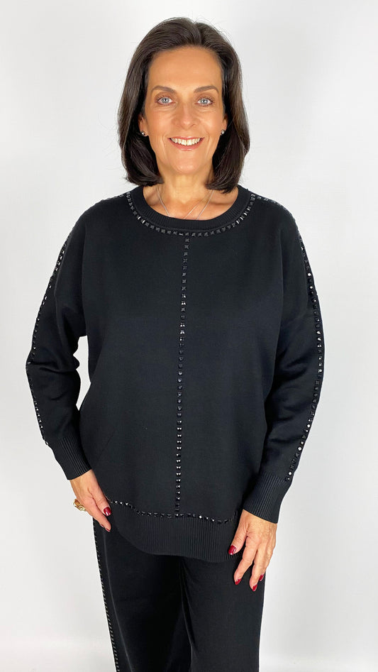 Studded round neck jumper | 2 Colours | by Malissa J | last 1s