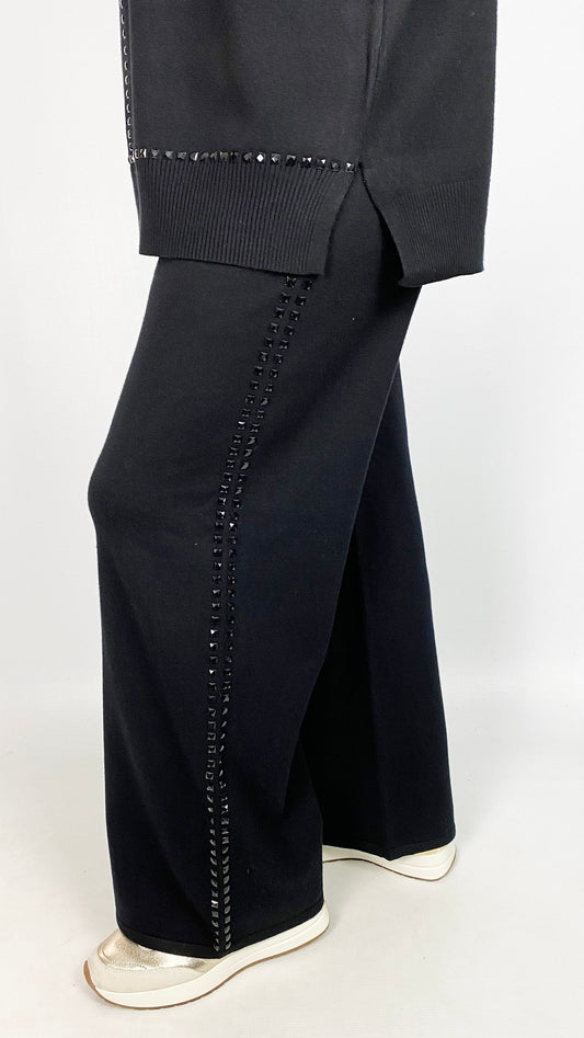 Knitted pull-on studded trouser | 2 Colours | by Malissa J