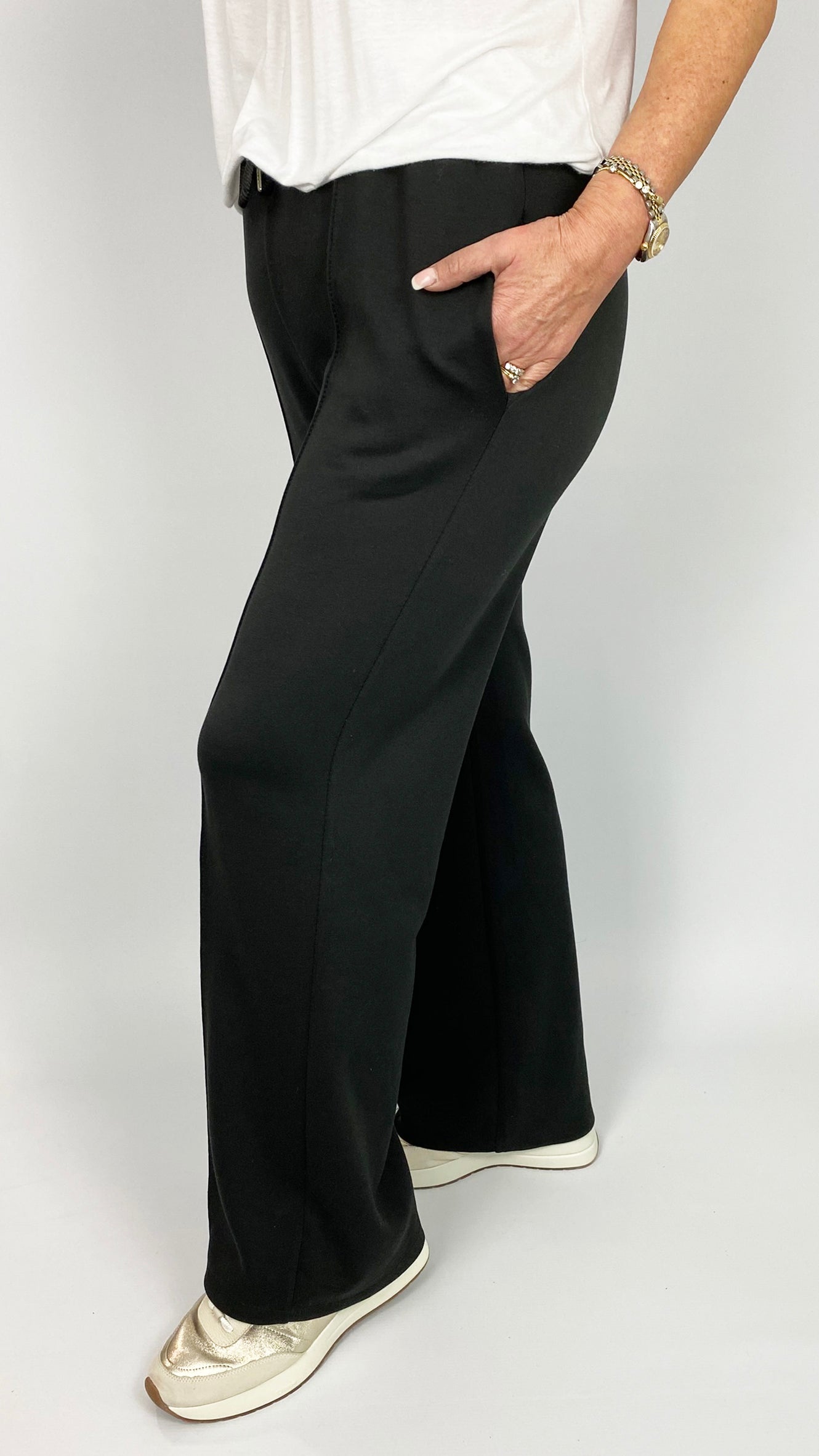 Wide-leg pull-on centre seam jogger pants | 5 colours