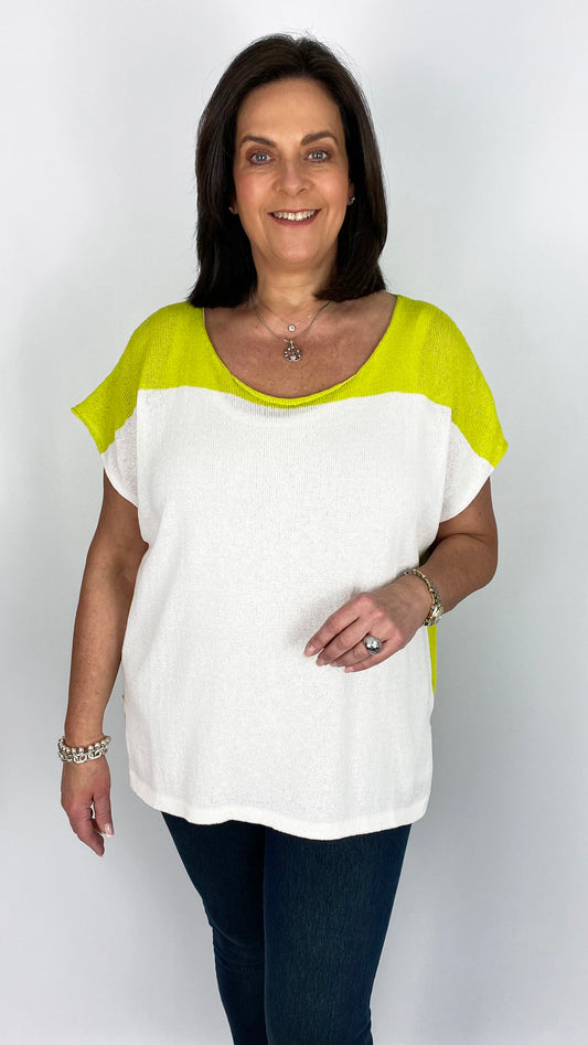 Woven short sleeve top by Mat (2 Colours) - last 1s