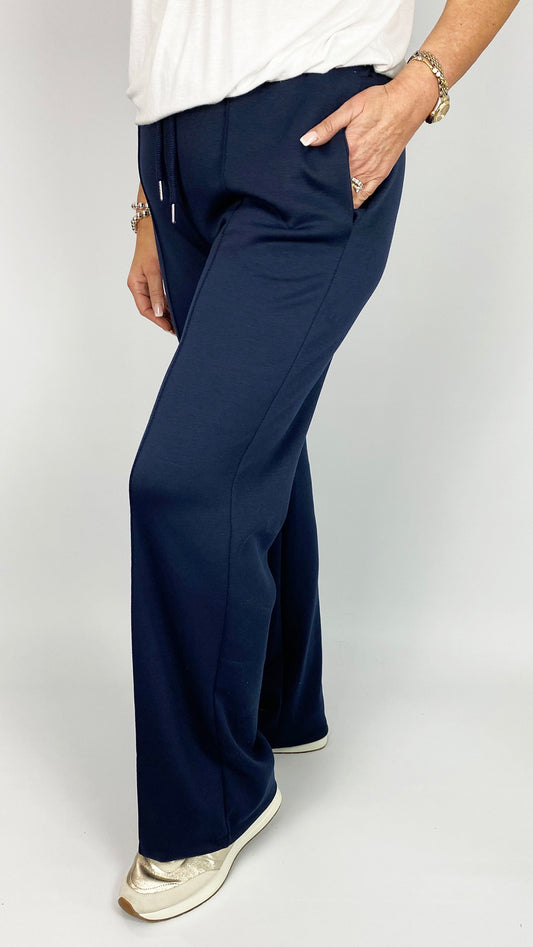 Wide-leg pull-on centre seam jogger pants | 5 colours