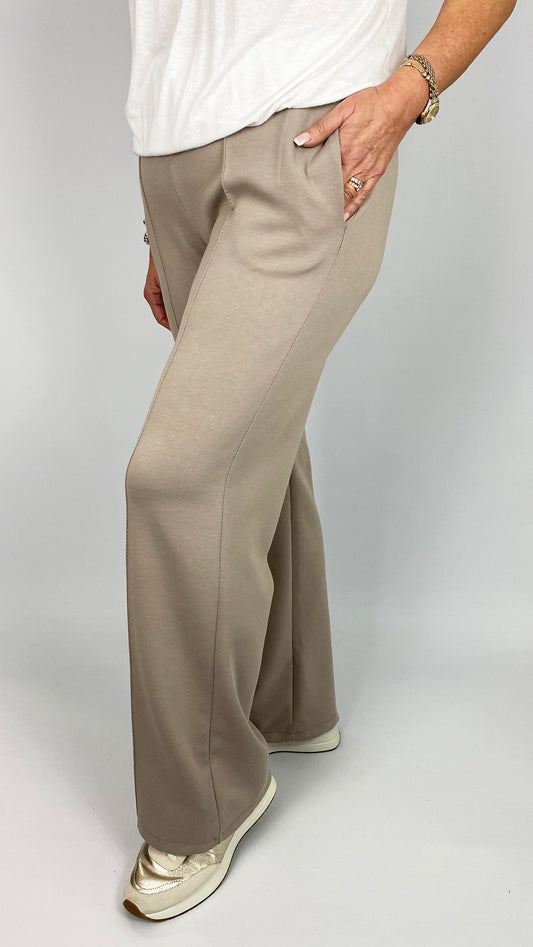 Wide-leg pull-on centre seam jogger pants | 5 colours