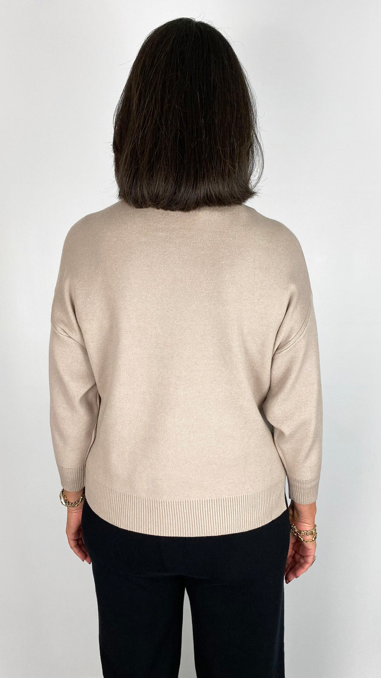 Rhinestone neck knitted jumper | 2 Colours | by Malissa J