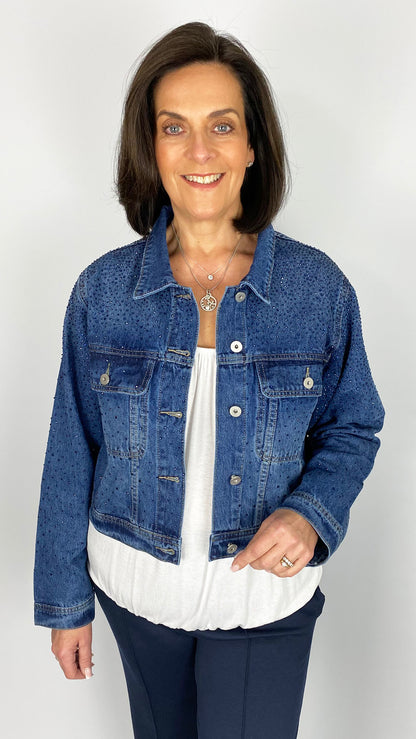 Western style embellished denim jacket | by Malissa J