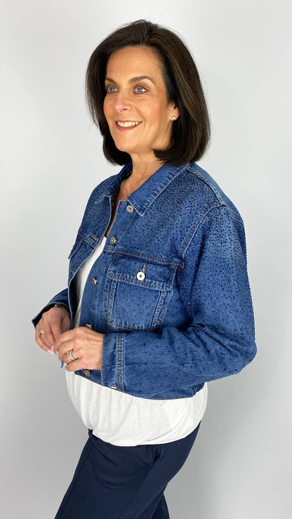 Western style embellished denim jacket | by Malissa J