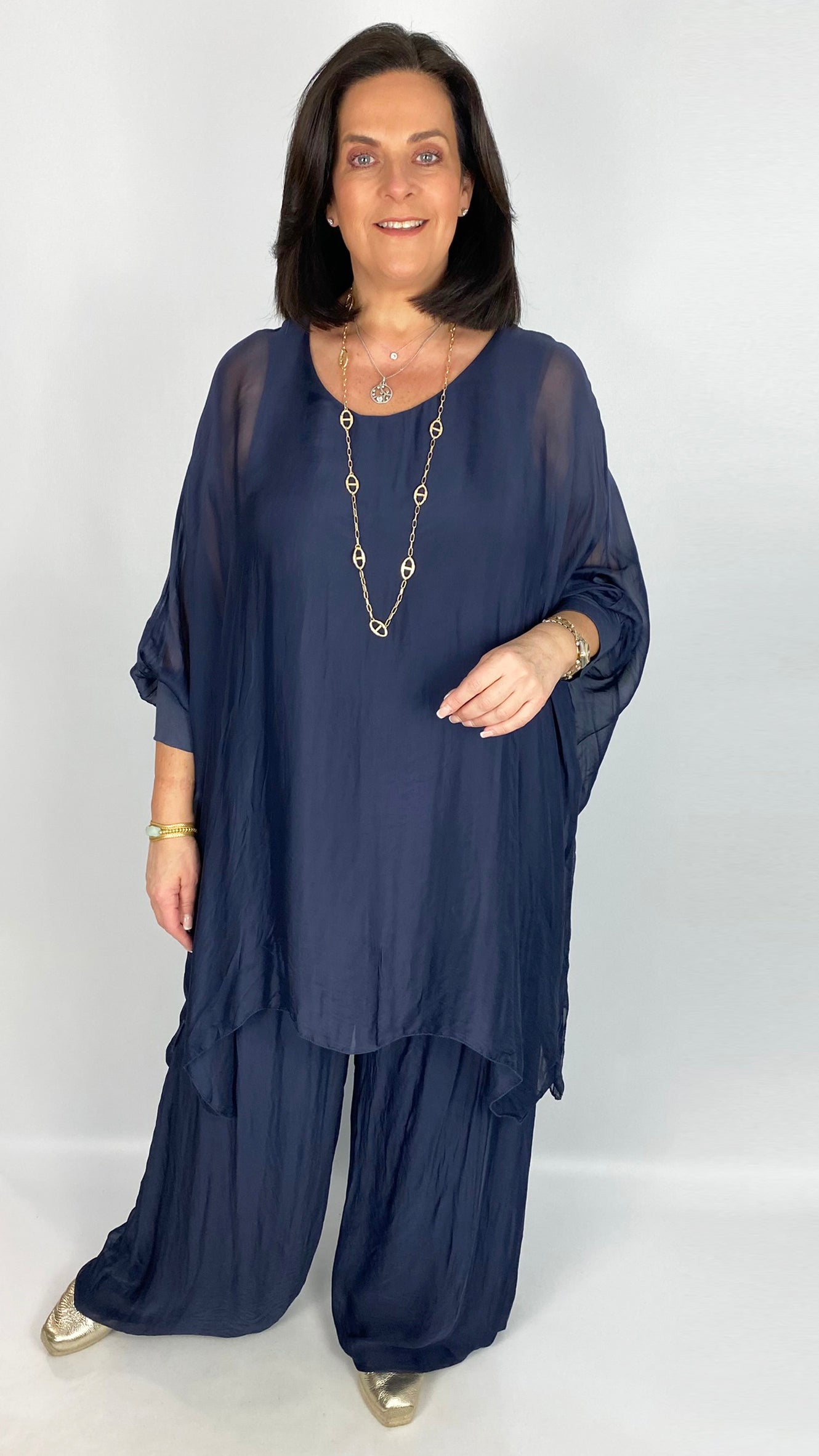 Silk oversized jersey lined top (3 Colours)