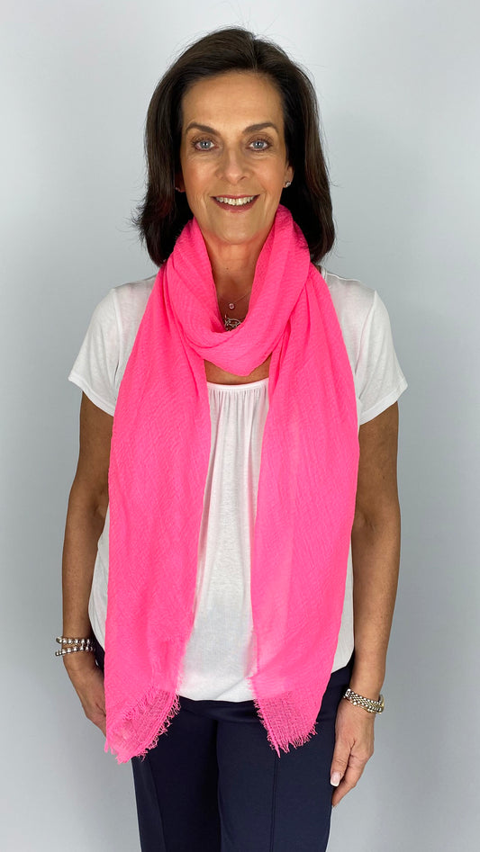 Lightweight distressed edge scarf by Malissa J | 4 Colours
