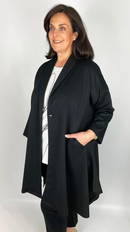 Soft Swing Jersey Jacket | Black | by Malissa J | last 1s