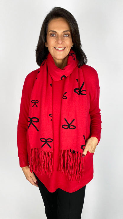 Button pocket jumper w/ coordinating scarf | 6 Colours