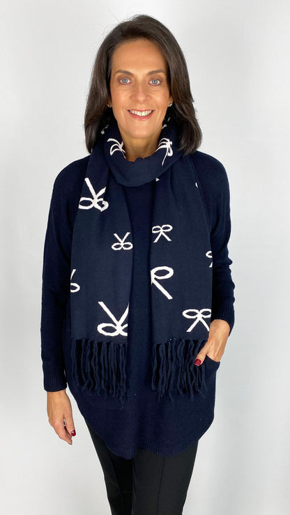 Button pocket jumper w/ coordinating scarf | 6 Colours