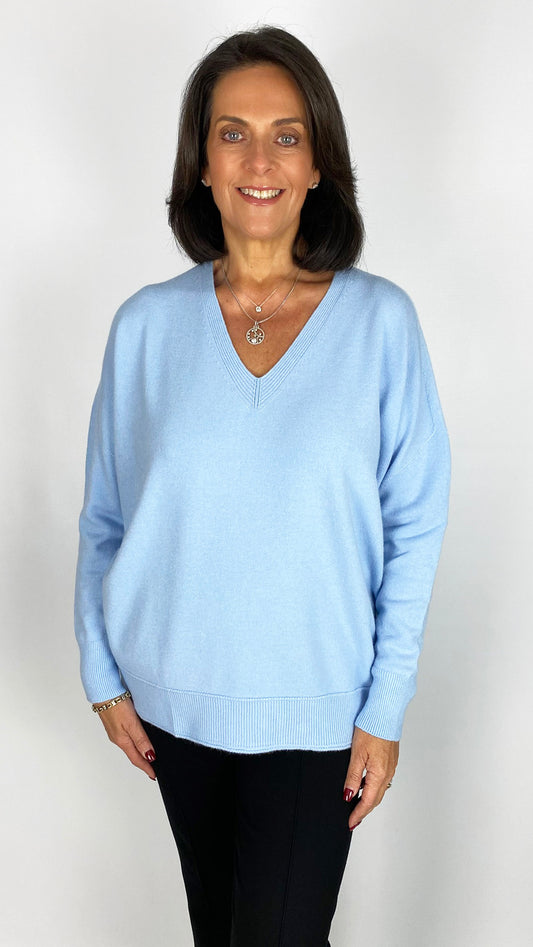 My ribbed edged v-neck jumper | 7 Colours | back for AW25