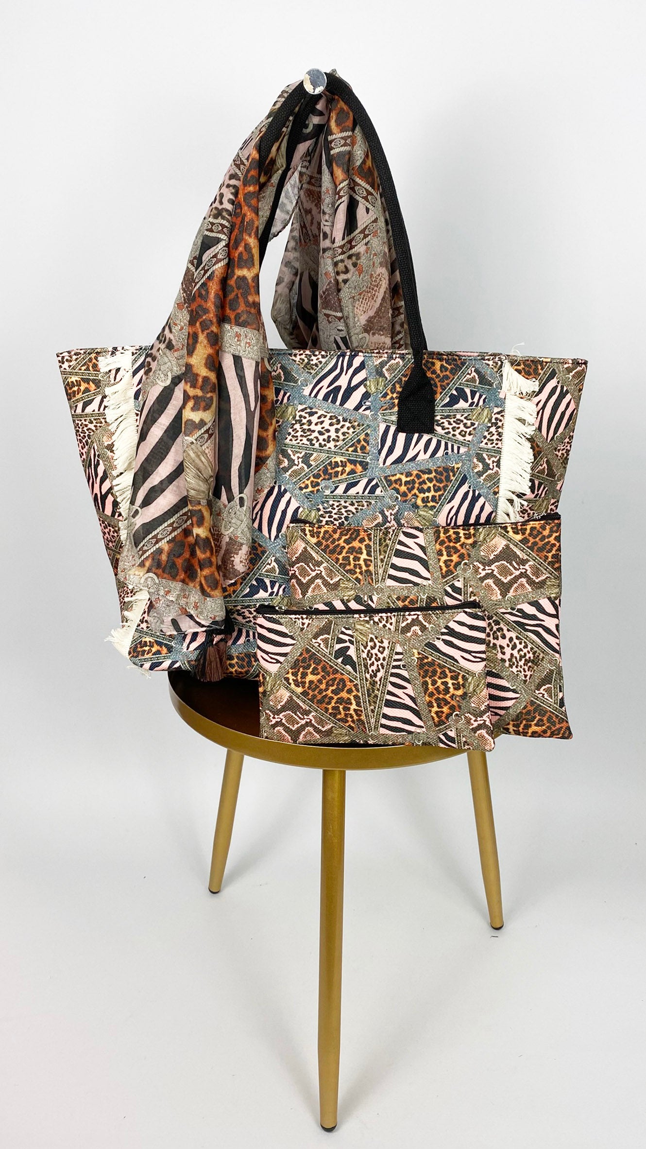 Print 3-piece bag & sarong set | 2 Colours | by Malissa J