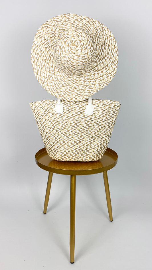 Raffia bag & hat set | 2 Colours | by Malissa J