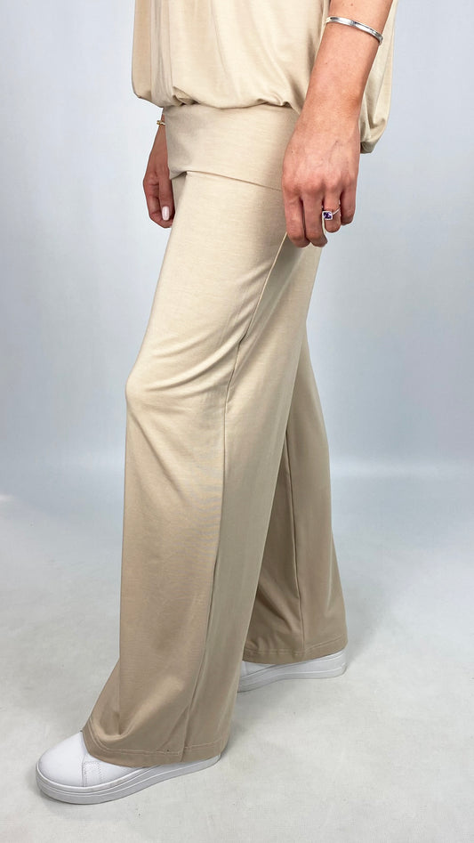Finest jersey fold over palazzo pant (2 Colours) – Limited edition!