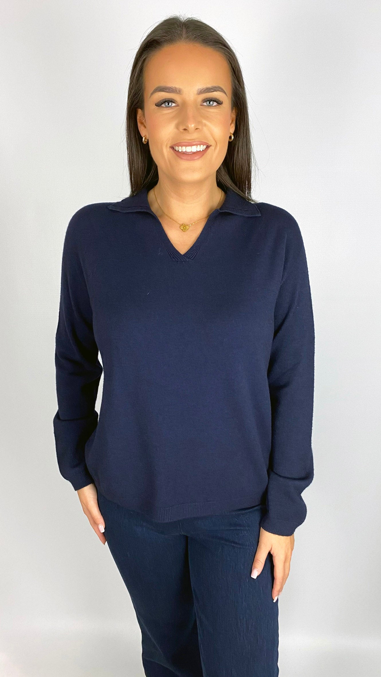 My collared v-neck jumper | 6 Colours | new! AW25