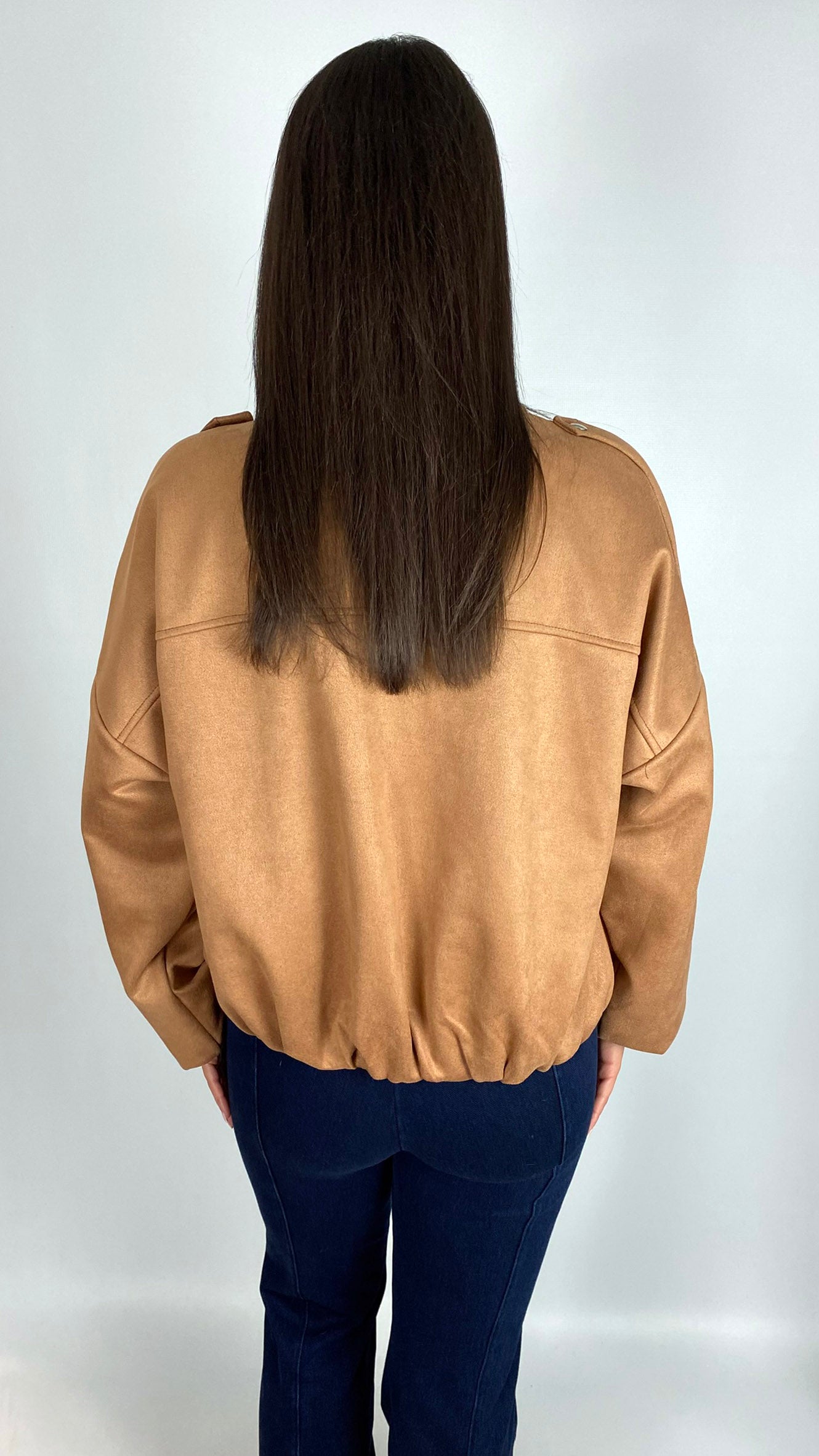 Suedette zip-up bomber jacket | 3 Colours