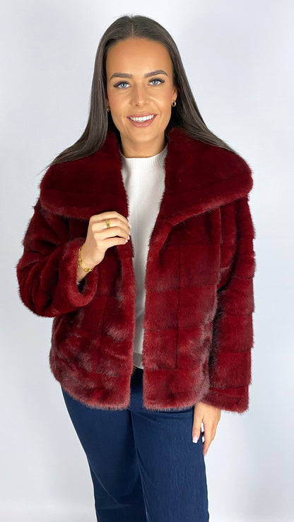 Faux fur collar jacket | 2 Colours